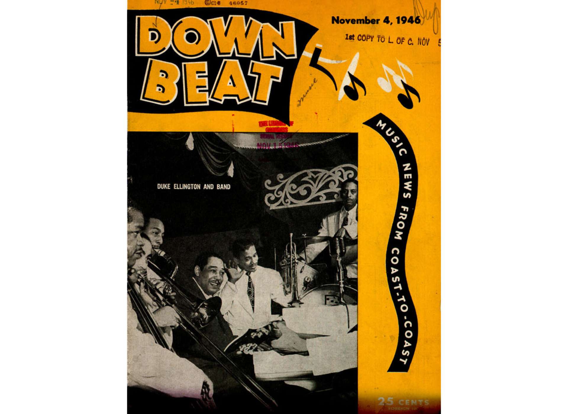 Gottlieb, William P. Duke &amp; Group on the Cover of Downbeat