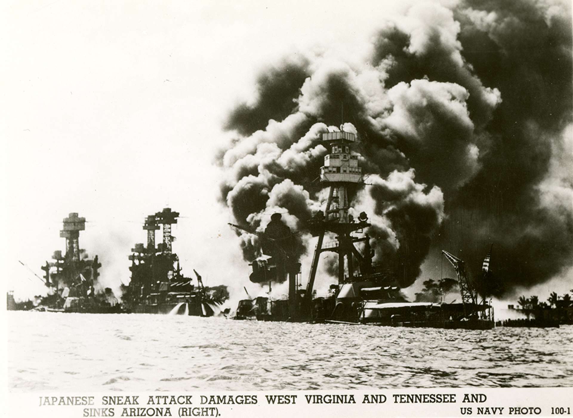 Attack on Pearl Harbor and the USS West Virginia, Tennessee, and Arizona in December 1941