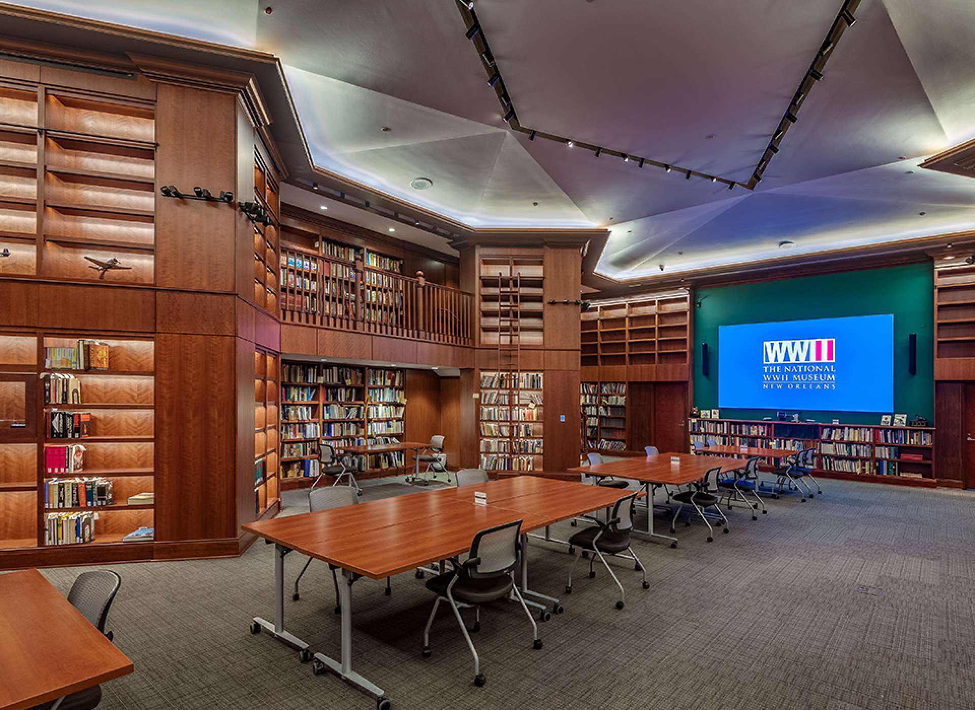 The Madlyn and Paul Hilliard Research Library at The National WWII Museum. 
