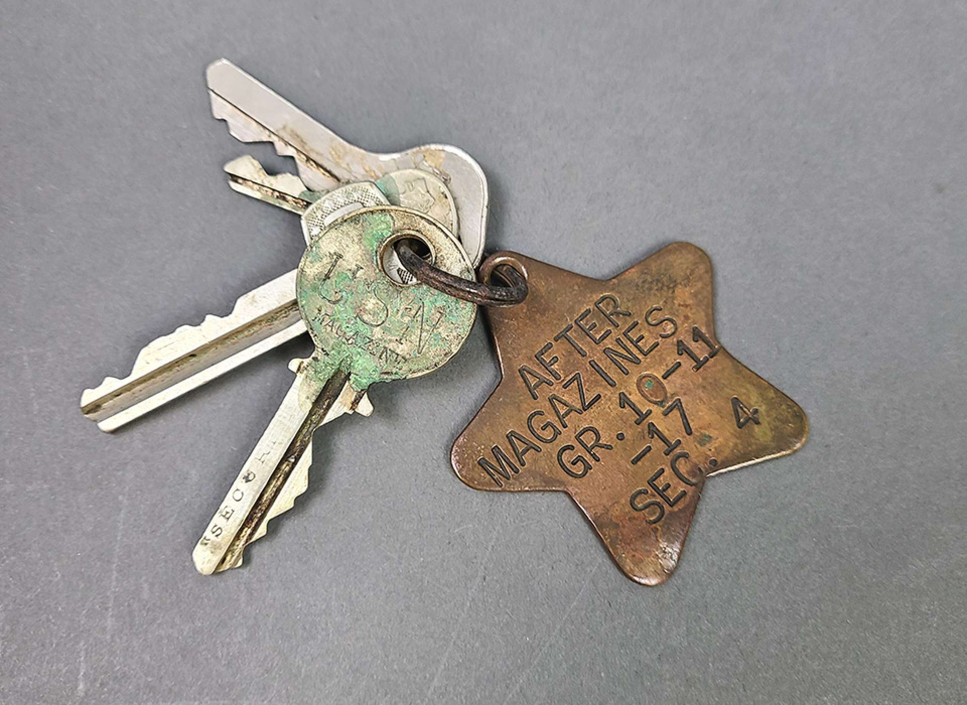 Keys for the after-magazine group of USS West Virginia (BB-48)
