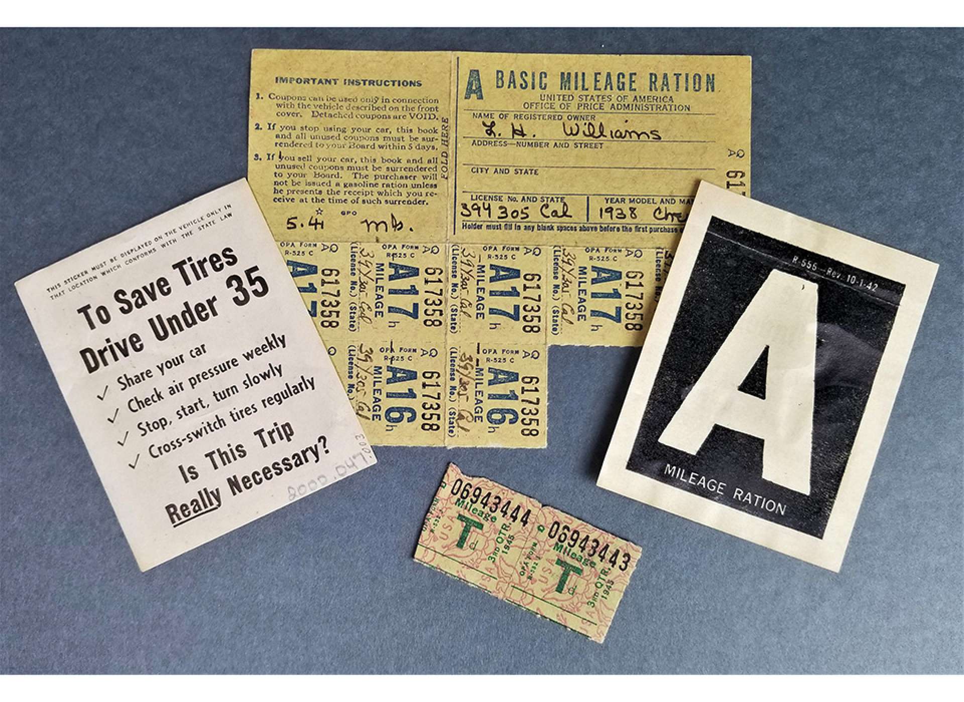 mileage ration stamps