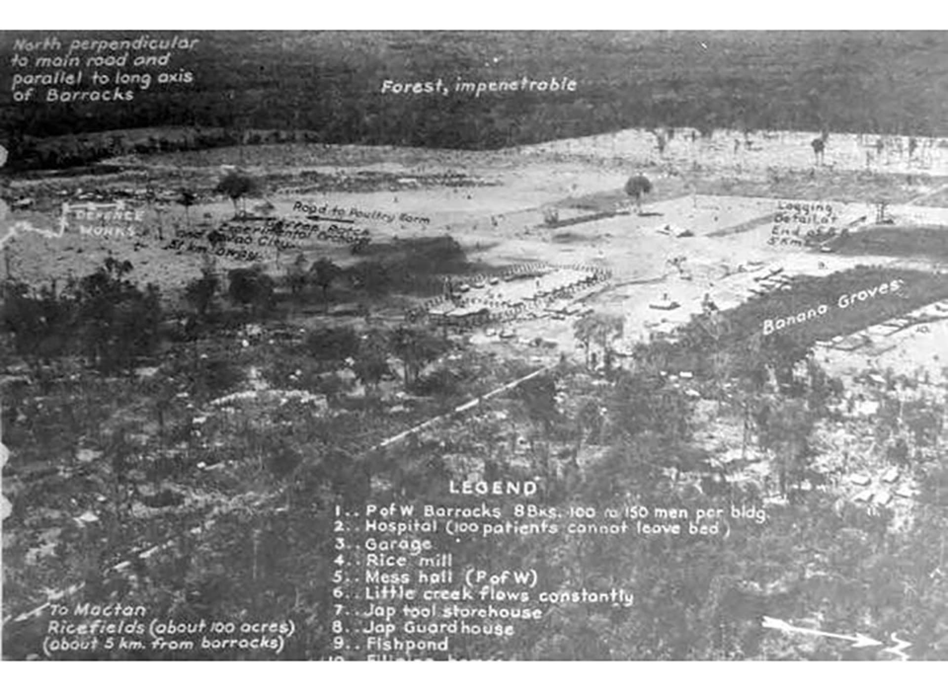 layout of the Davao Prison Camp