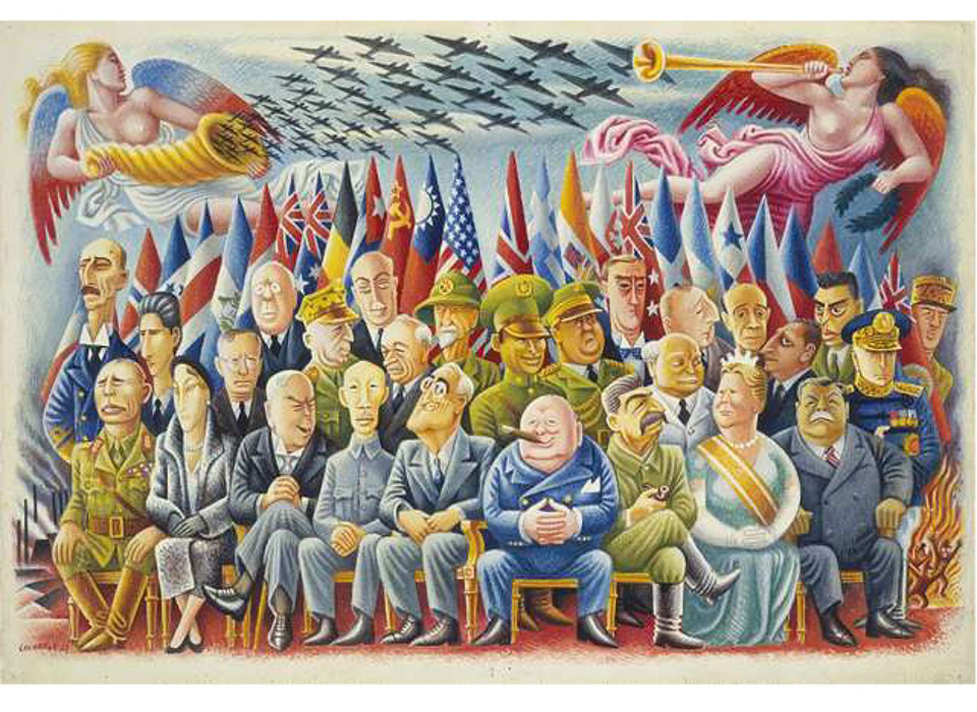 UN Leaders caricature by Miguel Covarrubias