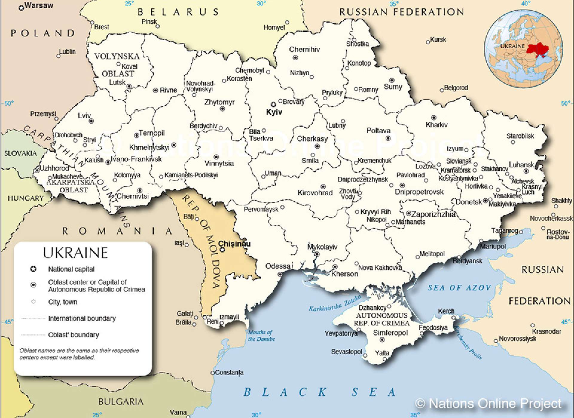 Ukraine Administrative Districts