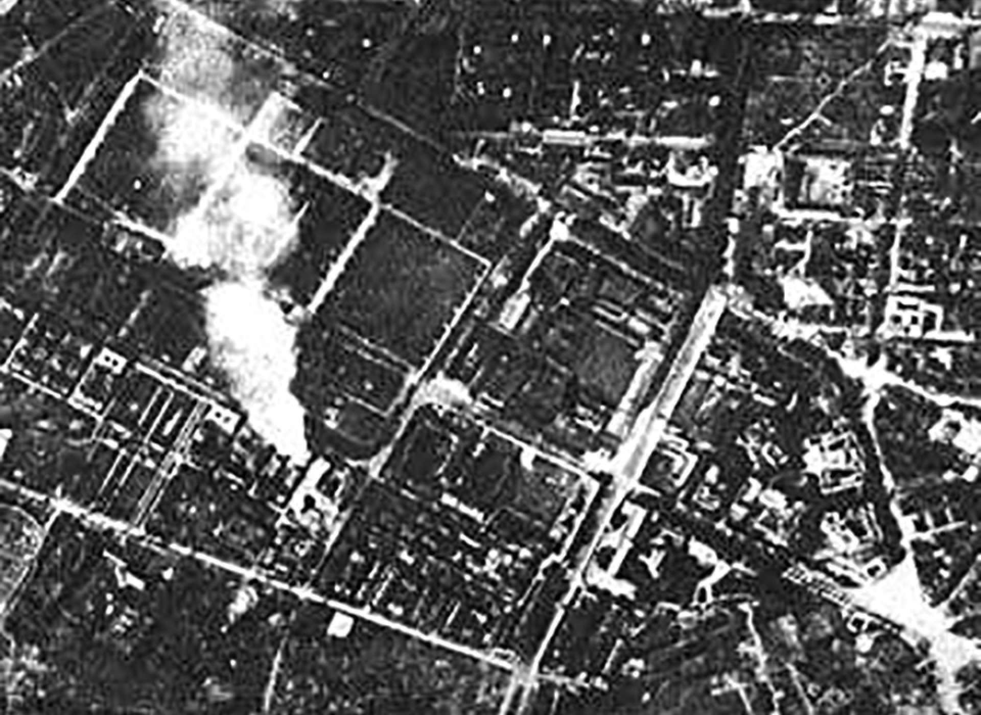 Aerial view of Warsaw 1944