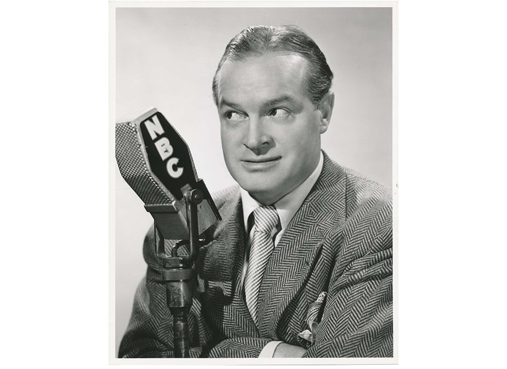 Bob Hope at the NBC microphone