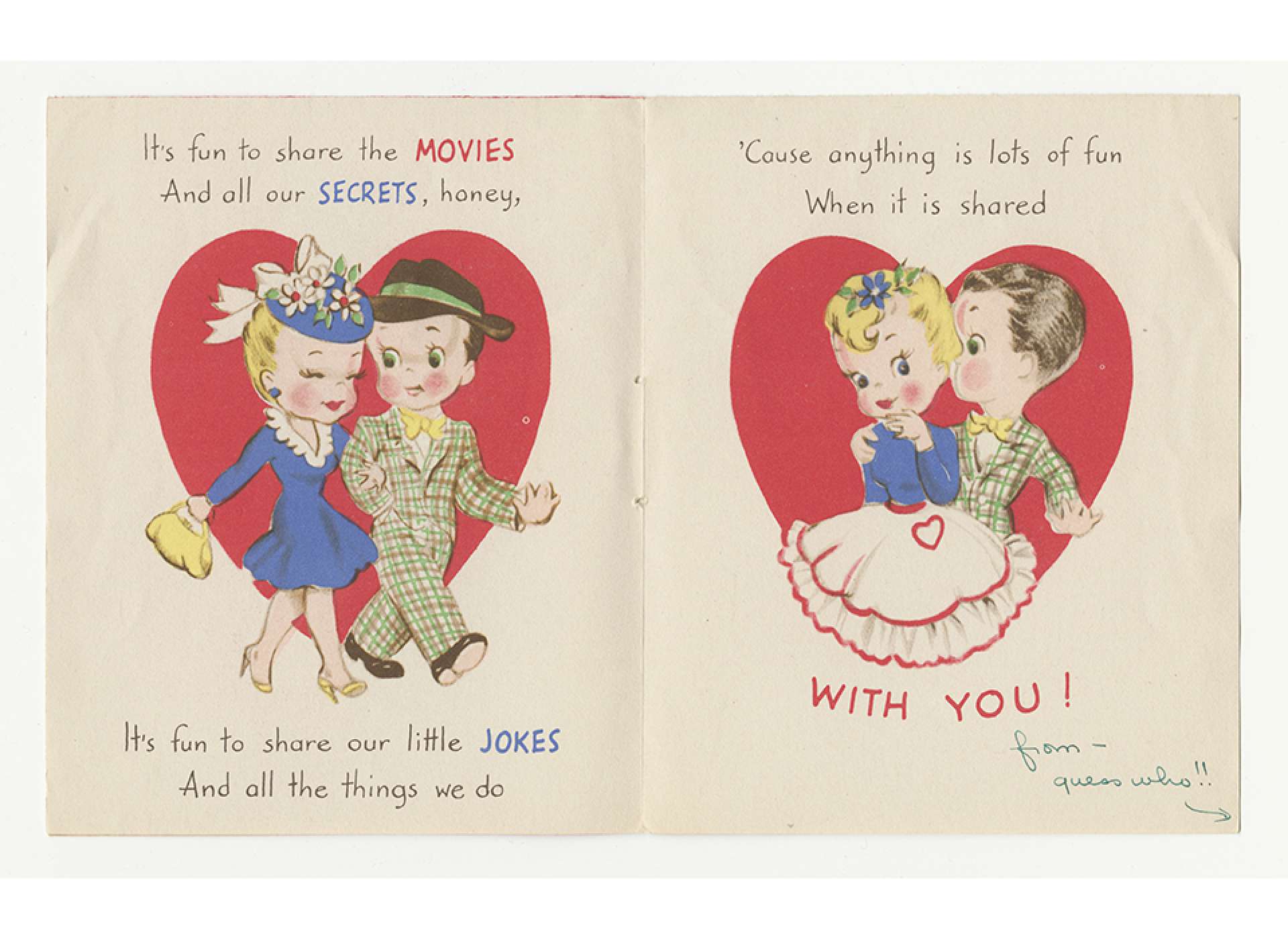 WWII Valentines Day Card 