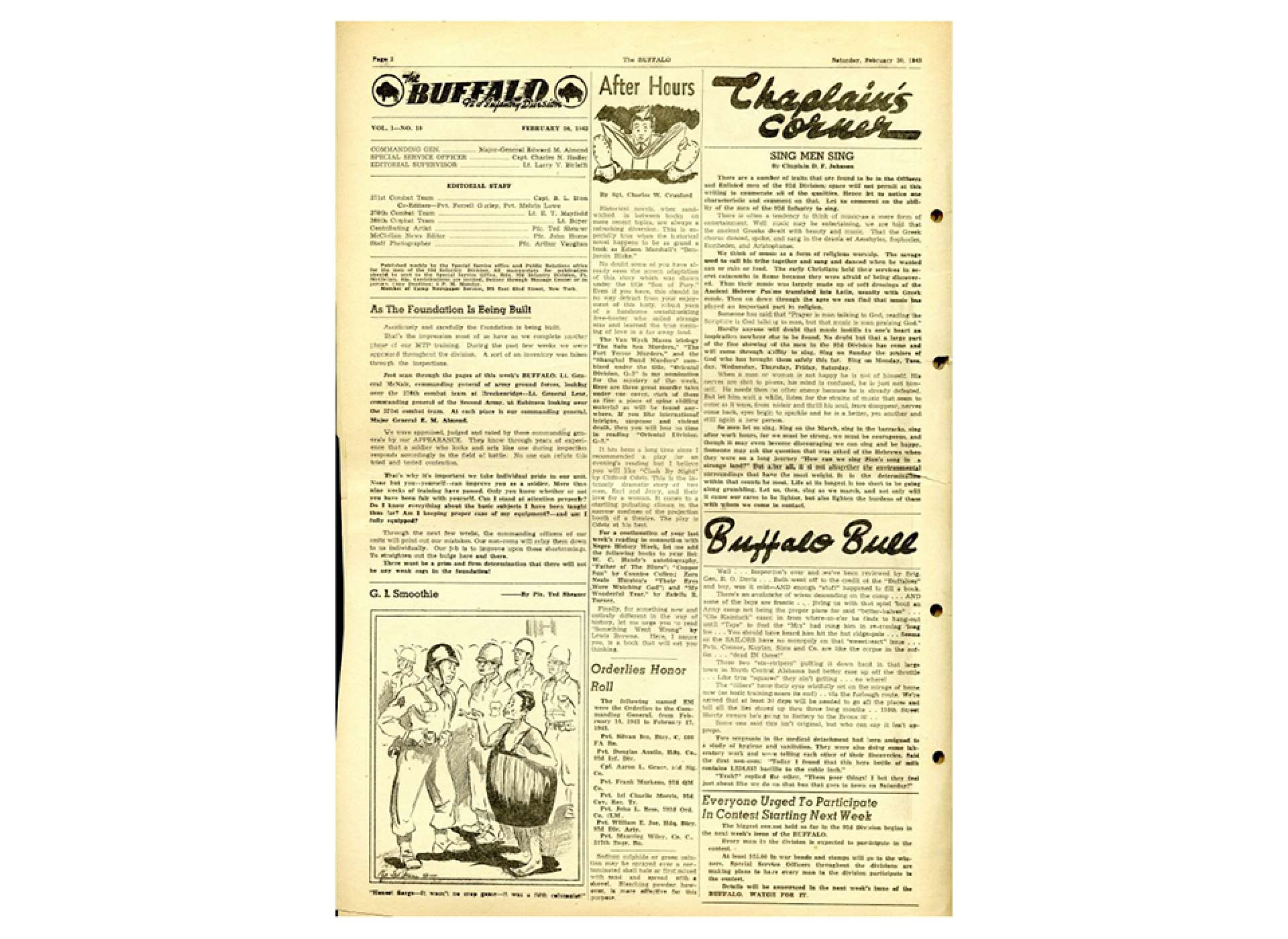 92nd Infantry Buffalo Newspaper 
