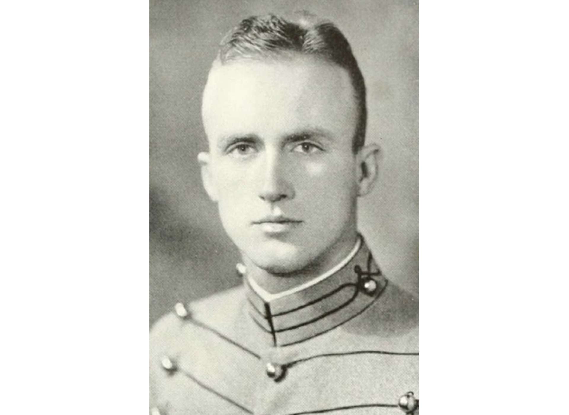 Cadet George Marshall at West Point. Graduating in 1935, Lieutenant Colonel Marshall would lead the Army contingent during the commando assault on the Oran port in the early morning of November 8, 1942.