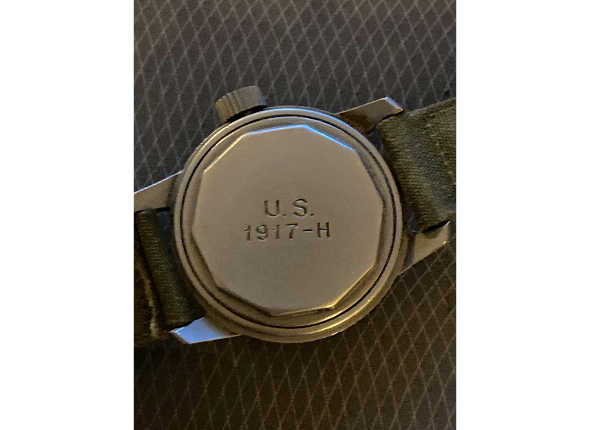 Hamilton Ordnance watch reverse side.