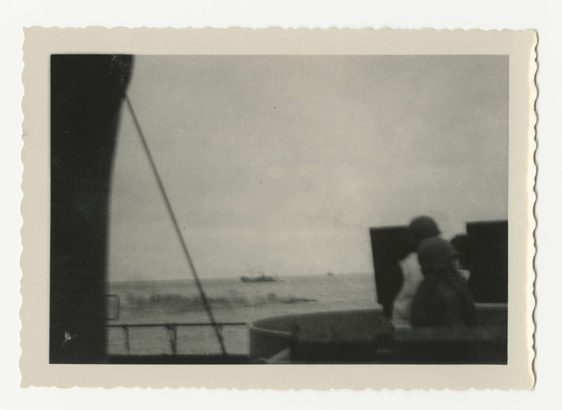 Photo of the SS Campfire sinking after being torpedoed by a JU-88