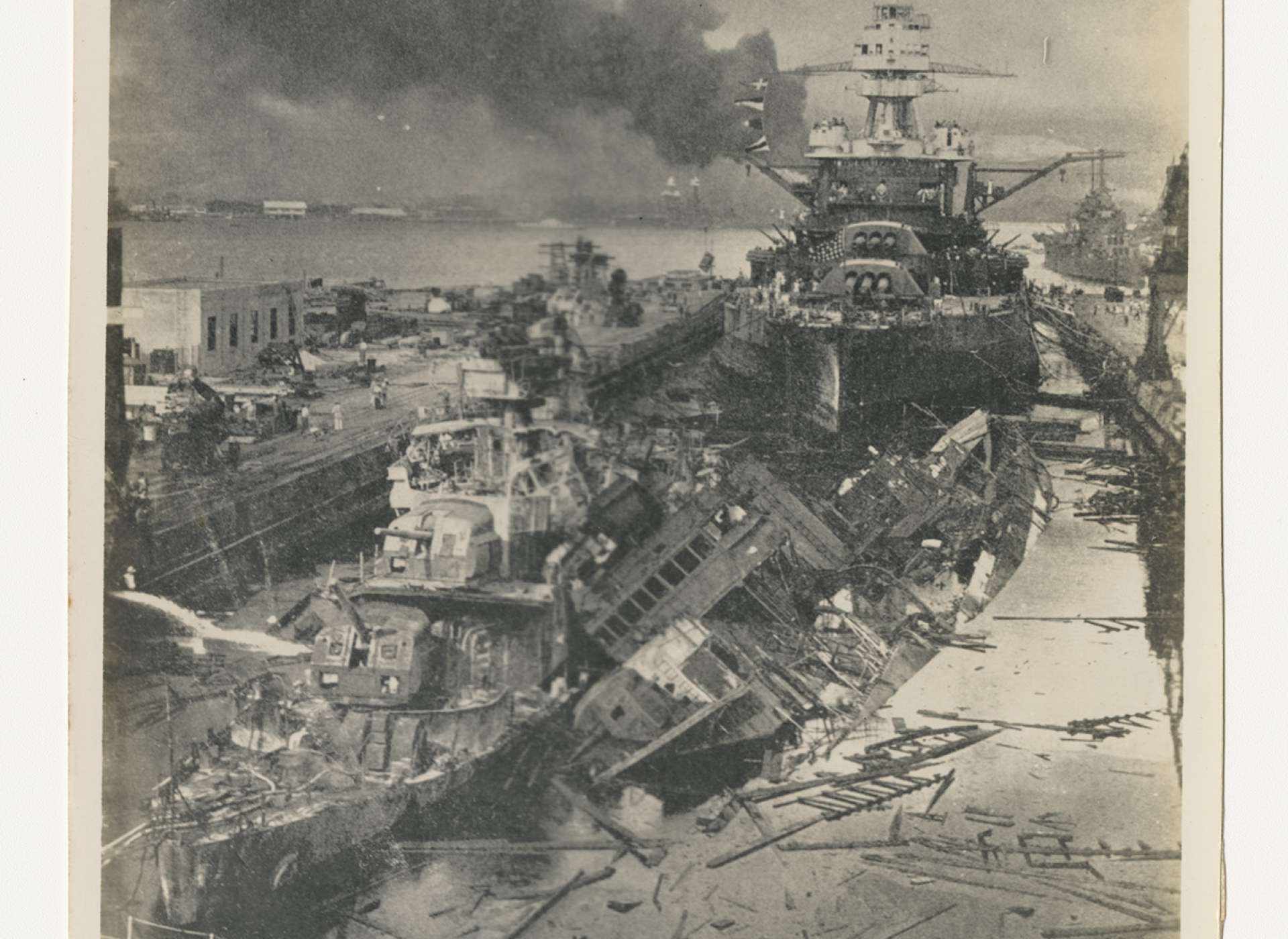 Wreckage of USS Downes and USS Cassin