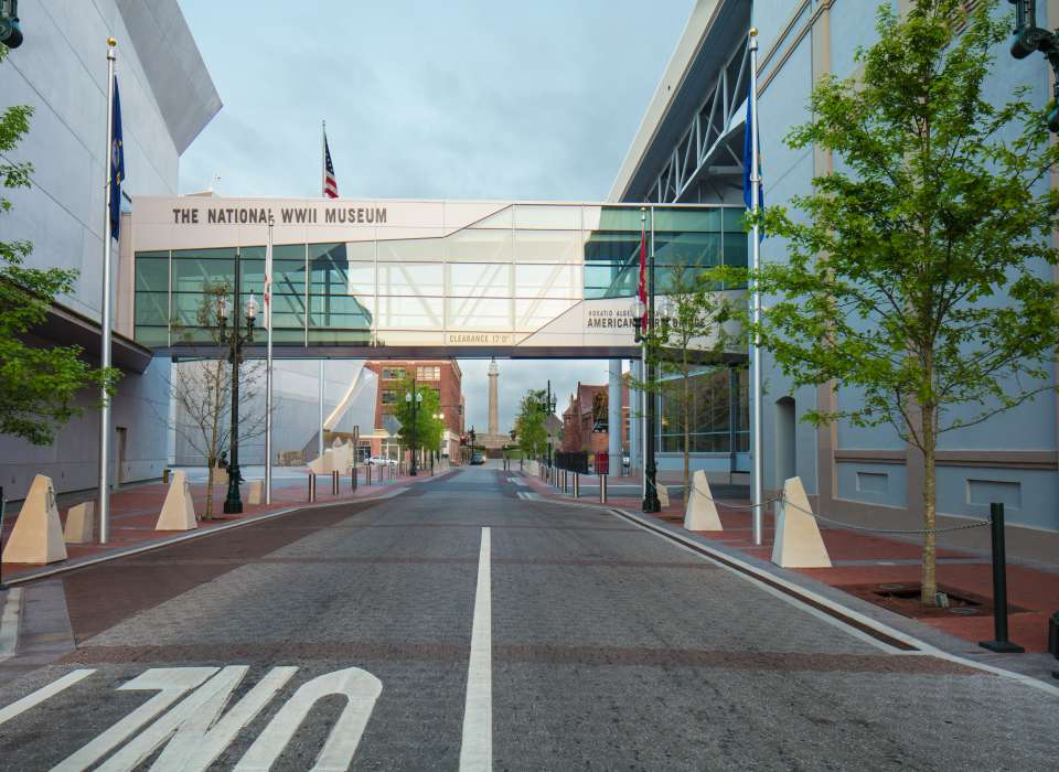 Founder&#039;s Plaza, featuring the American Spirit Bridge