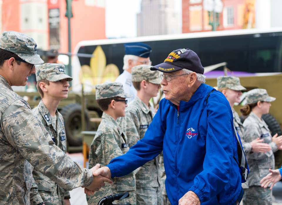 Generations meet at a military reunion at The National WWII Museum 