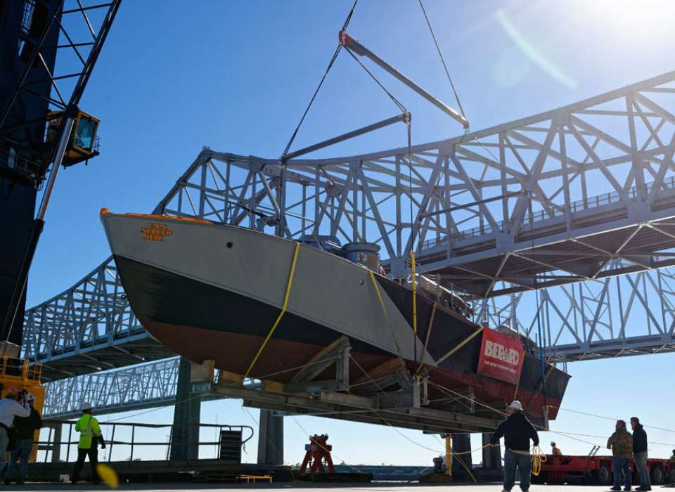 PT-305 going into the Mississippi river