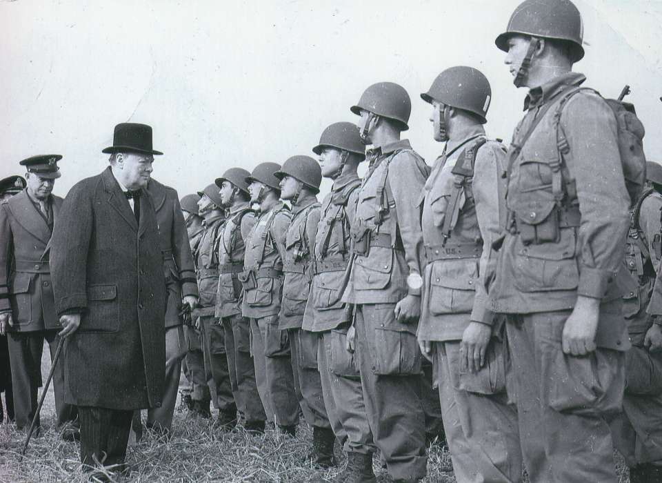 Churchill visiting the troops, WWII