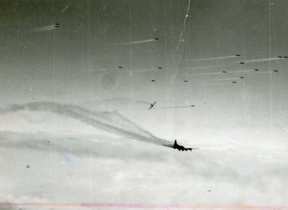 American B-17 as it goes down