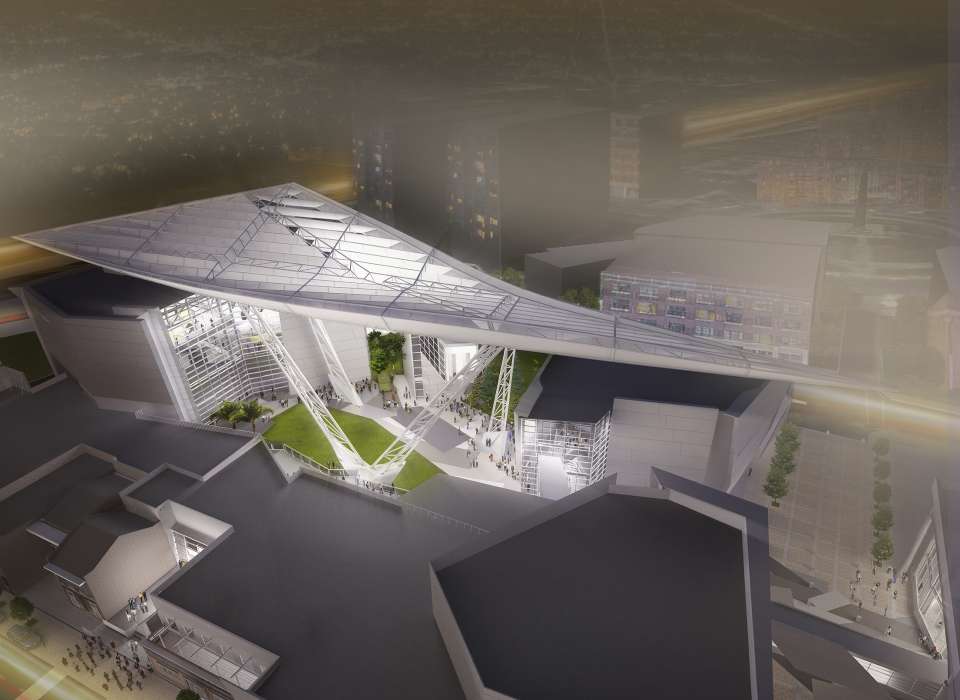 Rendering of the canopy above the National WWII Museum in New Orleans