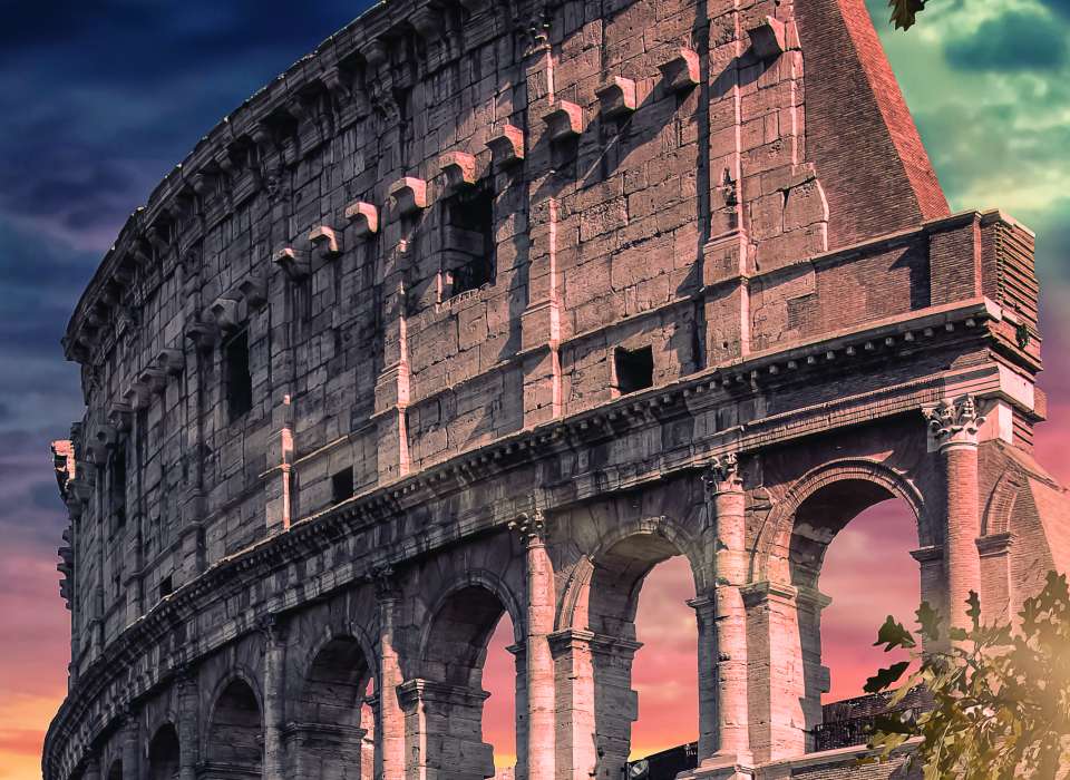 Roman Colosseum in Rome, Italy