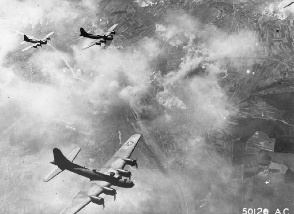 1st Bomb Wing over Schweinfurt on 17 August, 1943 