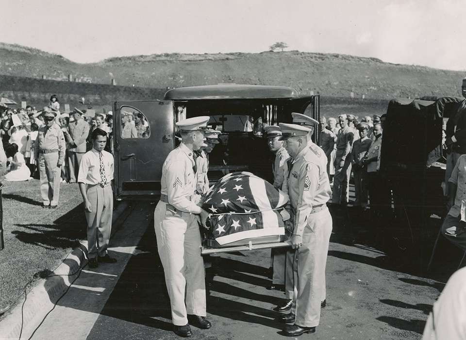 The Body of Ernie Pyle Laid To Rest.
