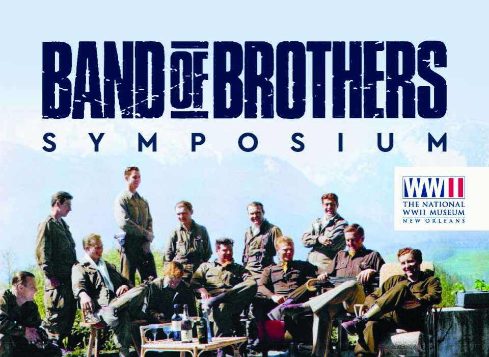 Band of Brothers logo with archival photo below