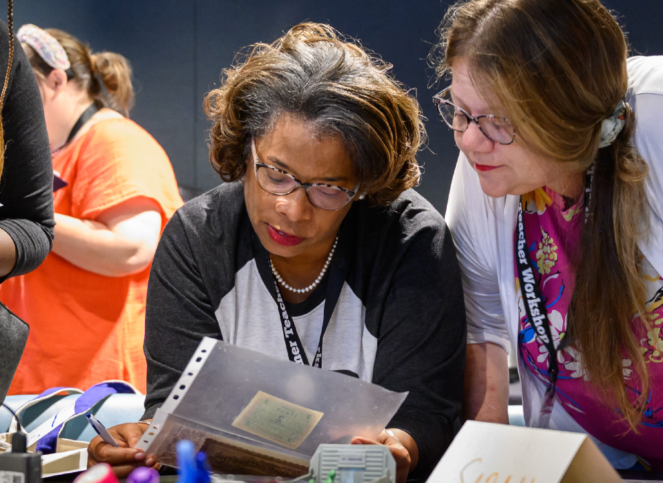 Photo of the Educator Advisory Council collaborating.