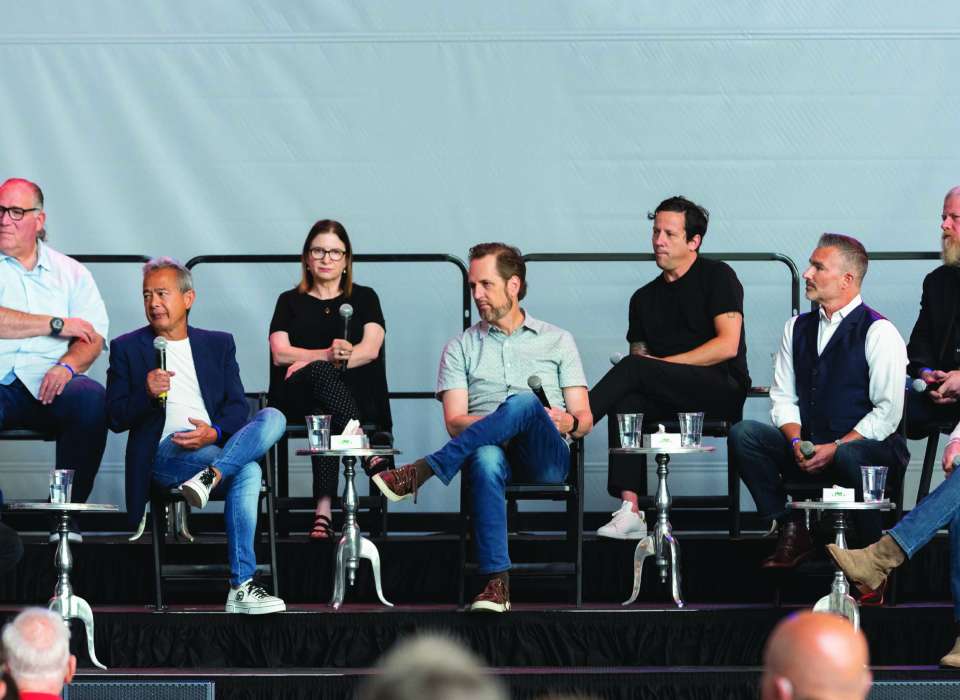 Band of Brothers group on stage