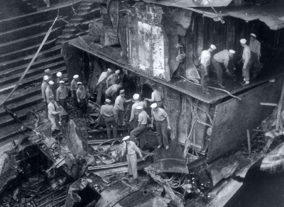 Navy personnel hard at work