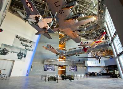 Underbelly of My Gal Sal and P-51 in US Freedom Pavilion