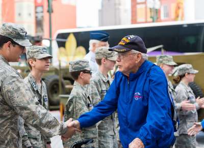 Generations meet at a military reunion at The National WWII Museum 