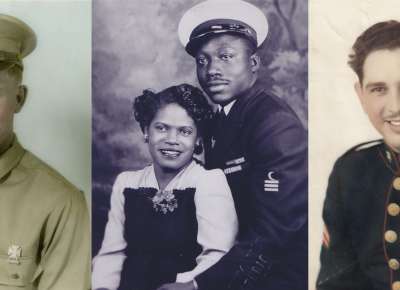 Three portraits of soldiers