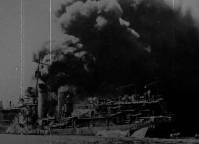 USS Shaw sinks during Pearl Harbor attack