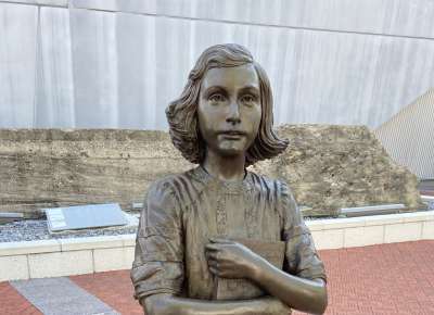 Statue of Anne Frank at The National WWII Museum