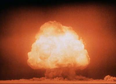 Mushroom cloud of &#039;Gadget&#039; over Trinity