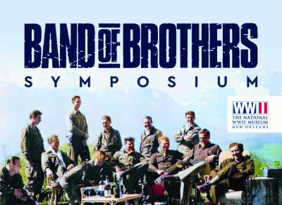 Band of Brothers logo with archival photo below